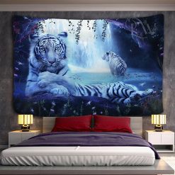 Tenture Murale Animaux - Famille de Tigres dans la Jungle Tropicale