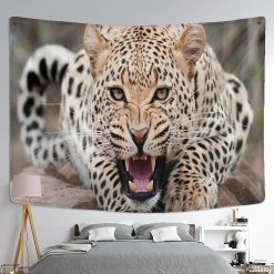 Tenture Murale Animaux Léopard - Rugissement Féroce