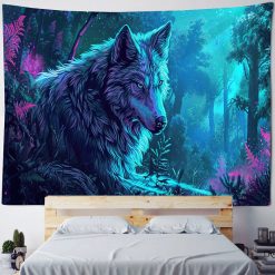 Tenture Murale Animaux Loup - Esprit Forestier Lumineux