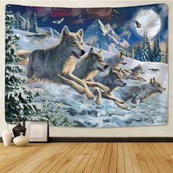 Tenture Murale Animaux - Loups Rêveurs