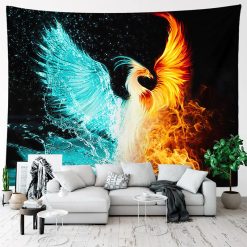 Tenture Murale Animaux Phénix Glace et Feu