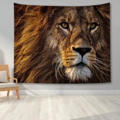 Tenture Murale Animaux - Portrait Royal du Lion