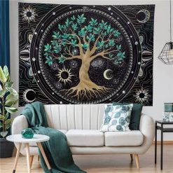 Tenture Murale Arbre de Vie Cosmique Céleste