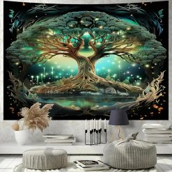 Tenture Murale Arbre de Vie Lumineux