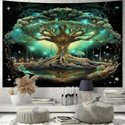 Tenture Murale Arbre de Vie Mystique et Lumineux