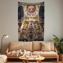 Tenture Murale Art Chrétien Orthodoxe - Gloire de l’Iconostase Céleste