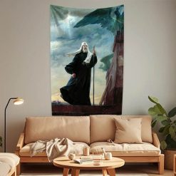 Tenture Murale Art Chrétien Orthodoxe - Veille du Patriarche sur les Hauteurs Sacrées