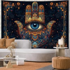 Tenture Murale Astrologie Bohème Main de Fatma Mystique