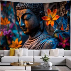 Tenture Murale Bouddha Yoga Jardin Secret du Silence Intérieur