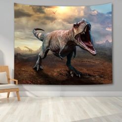 Tenture Murale Dinosaures - T-Rex Rugissant du Crétacé
