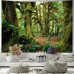 Tenture Murale Forêt Enchantée Moussue