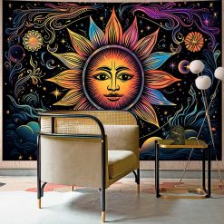 Tenture Murale Bohème Soleil Vibrant Cosmique