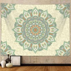 Tenture Murale Mandala Bohème Éclat de Sable et de Sauge