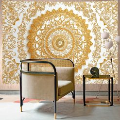 Tenture Murale Mandala Impérial - Éclat d’Or