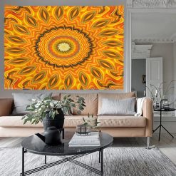 Tenture Murale Mandala Soleil Hypnotique