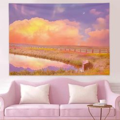 Tenture Murale Nature Crépuscule Pastel sur la Prairie