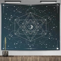 Tenture Murale Astrologie Géométrie Sacrée Céleste