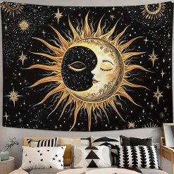 Tenture Murale Bohème Union du Soleil & de la Lune