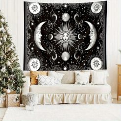 Tenture Murale Hippie Soleil Central & Lunes Jumelles