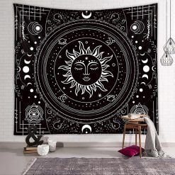 Tenture Murale Hippie Soleil Mystique & Cercle Ésotérique