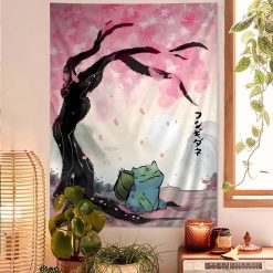 Tenture Murale Japonaise Bulbe Serein sous les Sakura