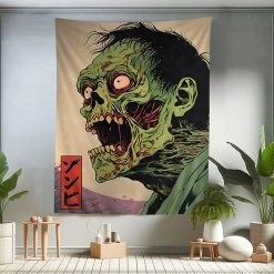 Tenture Murale Japonaise Manga Zombie Hurlant