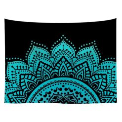 Tenture Murale Mandala Éclat Turquoise Mystique