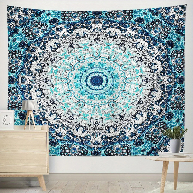 Tenture Murale Mandala Océan Glacé Aurore Boréale