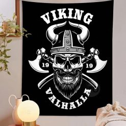 Tenture Murale Viking Crâne de Valhalla ⚔️💀