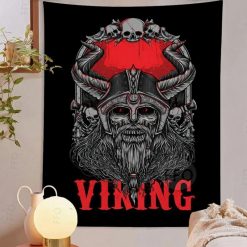 Tenture Murale Viking Guerrier des Ombres