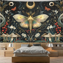 Tenture Murale Bohème Papillon de Lune Éveillée