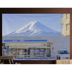 Tenture Murale Japonaise Conbini Blanc et Sommet Éternel