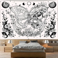Tenture Murale Mystique Papillon Alchimique du Troisième Œil