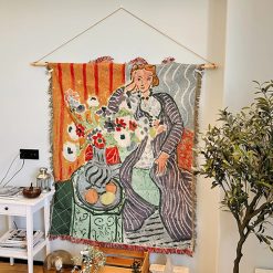 Tenture Murale Bohème “Femme aux Fleurs - Hommage à Matisse”