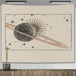 Tenture Murale Bohème Mystique Aube de Saturne