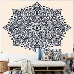 Tenture Murale Mandala “Équilibre Indigo”