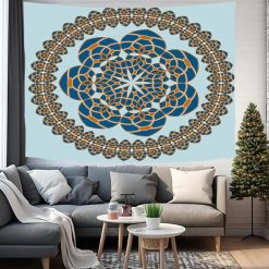Tenture Murale Mandala “Harmonie Bleu Saphir”