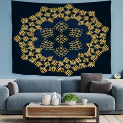 Tenture Murale Mandala “Lumière Dorée du Silence”