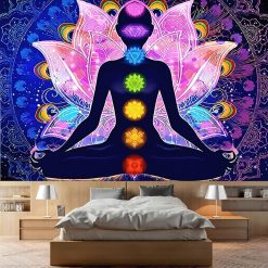 Tenture Murale Zen Harmonie des Chakras et Lotus Sacré