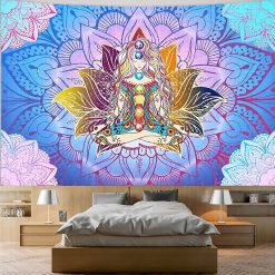 Tenture Murale Zen Yoga "Énergie du Lotus Sacré"