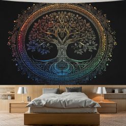 Tenture Murale Arbre de Vie Racines de la Nuit