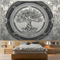 Tenture Murale Arbre de Vie Racines du Cercle Éternel