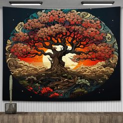 Tenture Murale Arbre de Vie Crépuscule des Âmes