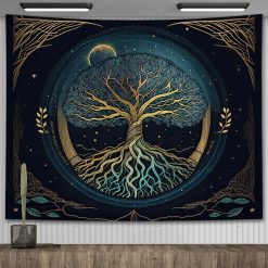 Tenture Murale Arbre de Vie Équilibre Céleste