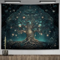 Tenture Murale Arbre de Vie Éveil des Lumières Intérieures