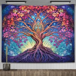 Tenture Murale Arbre de Vie Éveil du Soleil Intérieur