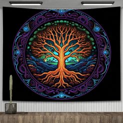 Tenture Murale Arbre de Vie Racines du Feu Intérieur