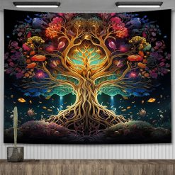 Tenture Murale Arbre de Vie Symphonie des Mondes