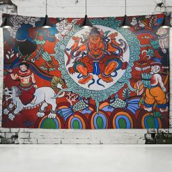 Tenture Murale Tibétaine Divinité Protectrice du Feu Sacré