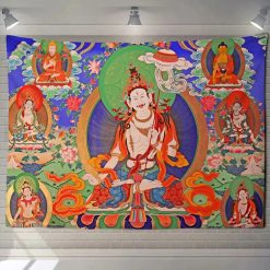 Tenture Murale Tibétaine Guru de la Sagesse Éveillée